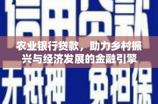 宁夏农业银行贷款，助力乡村振兴与经济发展的金融引擎