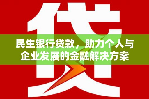 迪庆民生银行贷款，助力个人与企业发展的金融解决方案