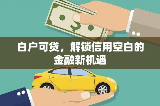 秦汉白户可贷，解锁信用空白的金融新机遇