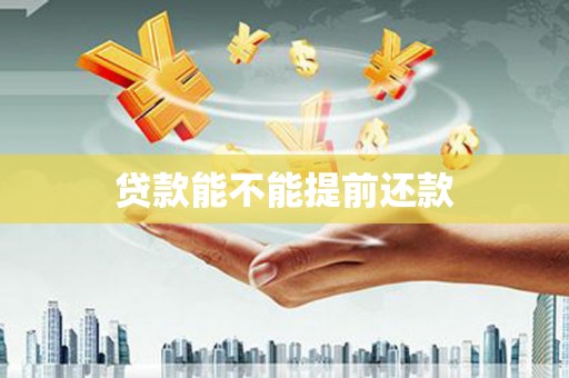 成武贷款能不能提前还款