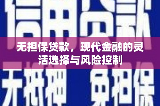 涞水无担保贷款，现代金融的灵活选择与风险控制