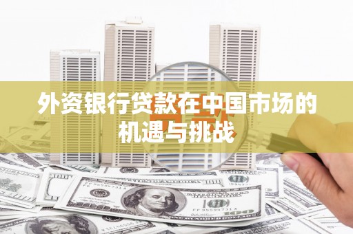霍城外资银行贷款在中国市场的机遇与挑战