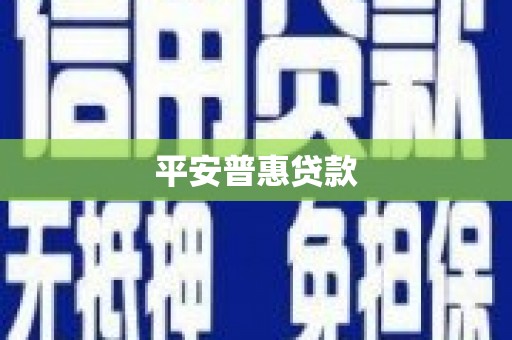 洛扎平安普惠贷款