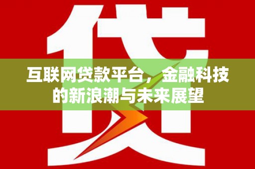 安龙互联网贷款平台，金融科技的新浪潮与未来展望