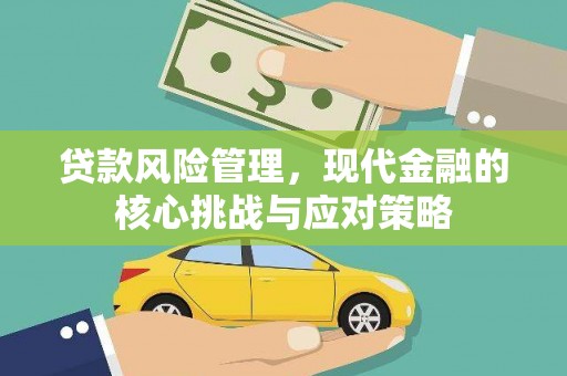 定远贷款风险管理，现代金融的核心挑战与应对策略
