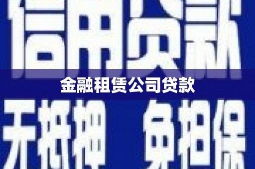 仑背金融租赁公司贷款